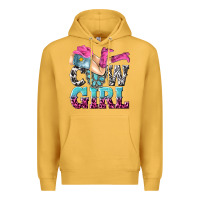 Mustard cow girl Premium Hoodie - texasbilliewilder