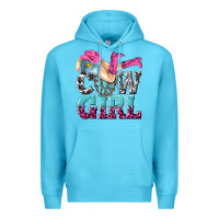 Ocean Blue cow girl Premium Hoodie - texasbilliewilder