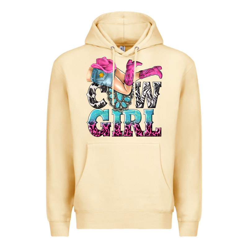 Cow Girl Premium Hoodie by texasbilliewilder | Teevron