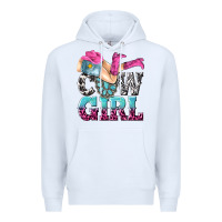 White cow girl Premium Hoodie - texasbilliewilder