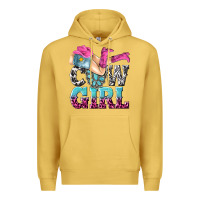 Antique Gold cow girl Premium Hoodie - texasbilliewilder