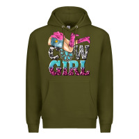 Army Green cow girl Premium Hoodie - texasbilliewilder