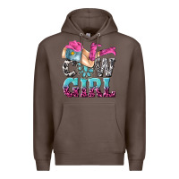Coffee cow girl Premium Hoodie - texasbilliewilder