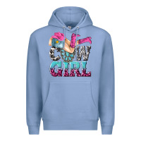 Colony Blue cow girl Premium Hoodie - texasbilliewilder