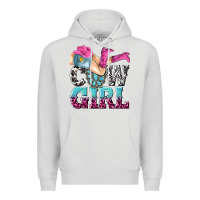 Dove Grey cow girl Premium Hoodie - texasbilliewilder