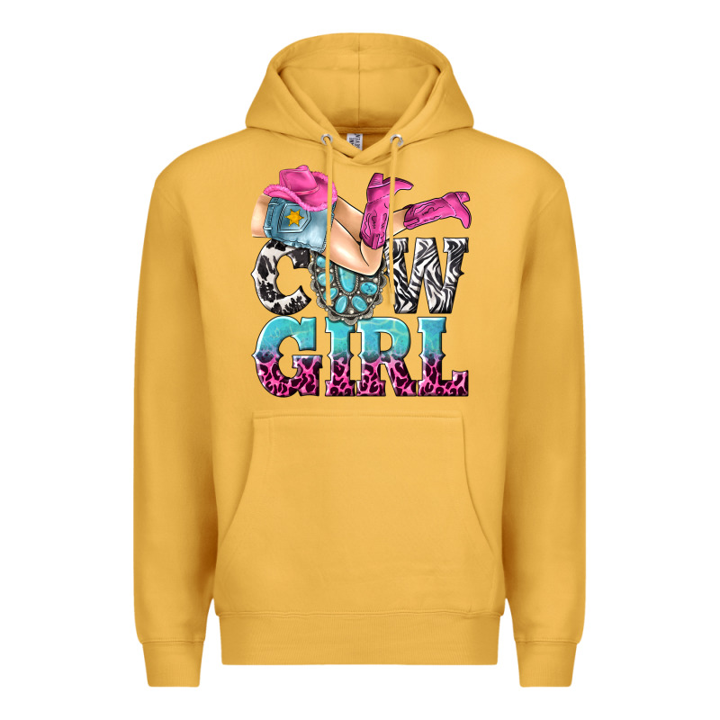 Cow Girl Premium Hoodie by texasbilliewilder | Teevron