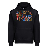 God  Bless America With Cross Urban Hoodie | Teevron
