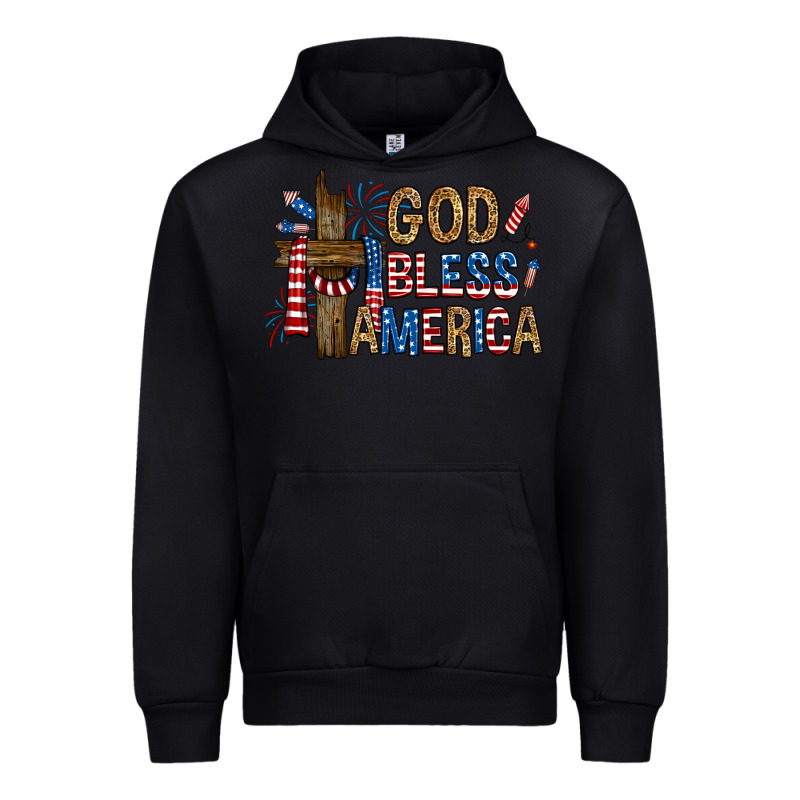 God  Bless America With Cross Urban Hoodie by RanaPortraitStore | Teevron