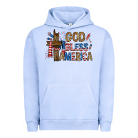 Pigment Grape Ice god  bless america with cross Urban Hoodie - RanaPortraitStore