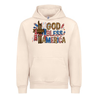 Sandshell god  bless america with cross Urban Hoodie - RanaPortraitStore