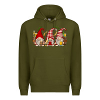 Army Green beer gnomes Premium Hoodie - Zillion Design Studio