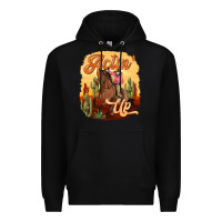 Black cowgirl actin up Premium Hoodie - texasbilliewilder