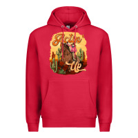 Cardinal cowgirl actin up Premium Hoodie - texasbilliewilder