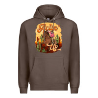 Coffee cowgirl actin up Premium Hoodie - texasbilliewilder