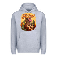 Heather Grey cowgirl actin up Premium Hoodie - texasbilliewilder