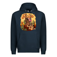 Navy cowgirl actin up Premium Hoodie - texasbilliewilder