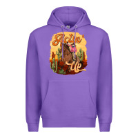 Purple cowgirl actin up Premium Hoodie - texasbilliewilder