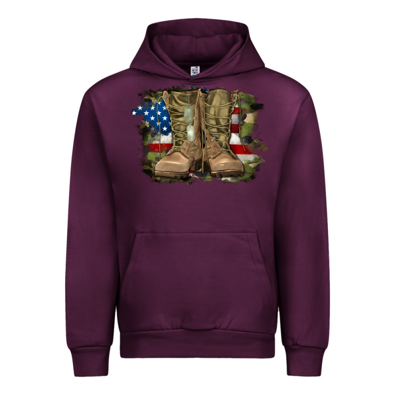 American Flag With Army Boots Urban Hoodie by RanaPortraitStore | Teevron