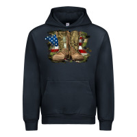 Navy american flag with army boots Urban Hoodie - RanaPortraitStore