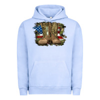 Pigment Grape Ice american flag with army boots Urban Hoodie - RanaPortraitStore