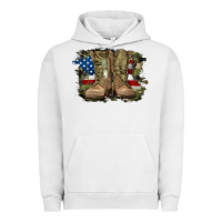 Pigment Lunar Rock american flag with army boots Urban Hoodie - RanaPortraitStore