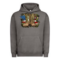 Pigment Tornado american flag with army boots Urban Hoodie - RanaPortraitStore