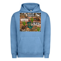 Pigment Pebble Blue western rodeo Urban Hoodie - RanaPortraitStore