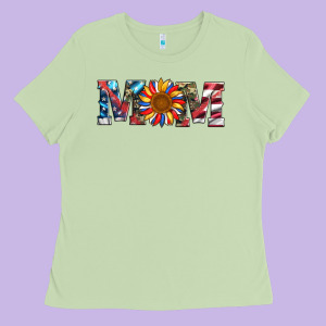 Mom With Sunflower Ladies Tee Designed By Artiststas