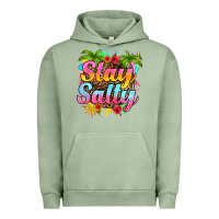 Pigment Oil Green stay salty Urban Hoodie - RanaPortraitStore