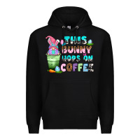 Black this bunny hops on coffee Premium Hoodie - Zillion Design Studio