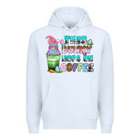 White this bunny hops on coffee Premium Hoodie - Zillion Design Studio