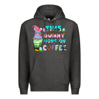 Charcoal Heather this bunny hops on coffee Premium Hoodie - Zillion Design Studio
