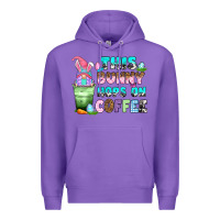 Purple this bunny hops on coffee Premium Hoodie - Zillion Design Studio