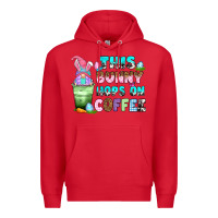 Red this bunny hops on coffee Premium Hoodie - Zillion Design Studio