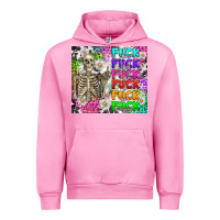 Fuchsia Pink fuck this fuck that Urban Hoodie - RanaPortraitStore