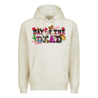 Oatmeal Heather day of the dead Premium Hoodie - texasbilliewilder