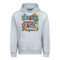 Heather Grey sunrise sunburn sunset repeat Urban Hoodie - RanaPortraitStore