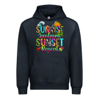 Navy sunrise sunburn sunset repeat Urban Hoodie - RanaPortraitStore