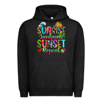 Pigment Black sunrise sunburn sunset repeat Urban Hoodie - RanaPortraitStore