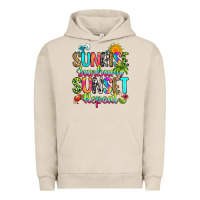 Pigment French Oak sunrise sunburn sunset repeat Urban Hoodie - RanaPortraitStore