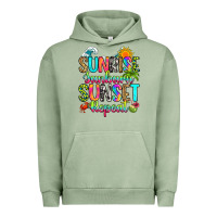 Pigment Oil Green sunrise sunburn sunset repeat Urban Hoodie - RanaPortraitStore