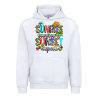White sunrise sunburn sunset repeat Urban Hoodie - RanaPortraitStore