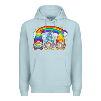 Blue Mist rainbow gnomes Premium Hoodie - Zillion Design Studio