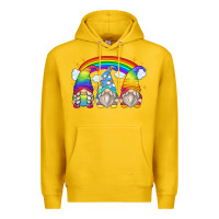 Lemon rainbow gnomes Premium Hoodie - Zillion Design Studio