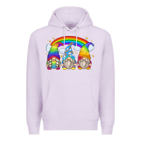 Lilac rainbow gnomes Premium Hoodie - Zillion Design Studio
