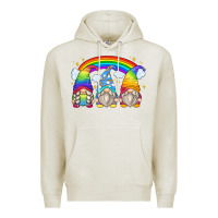 Oatmeal Heather rainbow gnomes Premium Hoodie - Zillion Design Studio