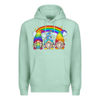 Seafoam rainbow gnomes Premium Hoodie - Zillion Design Studio