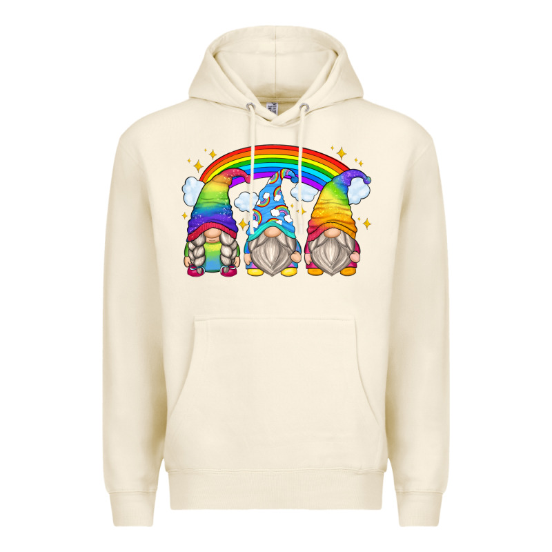 Rainbow Gnomes Premium Hoodie by Zillion Design Studio | Teevron