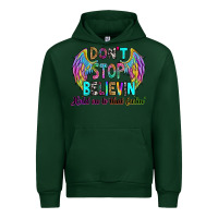 Forest Green don't stop believin' hold on to that feelin' Urban Hoodie - RanaPortraitStore