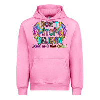 Fuchsia Pink don't stop believin' hold on to that feelin' Urban Hoodie - RanaPortraitStore
